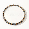 Natural Picture Jasper & Synthetic Non-magnetic Hematite Beads Stretch Bracelets for Men NY6374-5