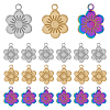 18Pcs 3 Colors 201 Stainless Steel Pendants STAS-DC0013-92-1