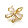Rack Plating Brass Micro Pave Cubic Zirconia Charms KK-I716-22G-01-2