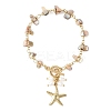 Summer Beach 304 Stainless Steel Starfish Charm OT Bracelets BJEW-JB14373-01-3