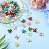 54Pcs 9 Colors Acrylic Alloy Pendants MACR-TA0001-60-7
