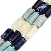 Natural Sodalite & Flower Amazonite & Lemon Quartz Beads Strands G-Q614-01A-01-2