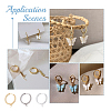 12Pcs 3 Colors 201 Stainless Steel Huggie Hoop Earrings Findings FIND-DC0005-89-7