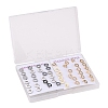 24 Pairs 2 Style 304 Stainless Steel Ring Stud Earrings EJEW-UN0001-90-4