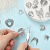 100Pcs 10 Styles Tibetan Style Alloy Charms TIBEP-CJ0002-42-3