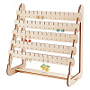 5-Tier Assembled Wood Earring Display Stands EDIS-WH0029-42B-1