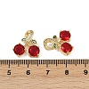 Brass Micro Pave Cubic Zirconia Pendants KK-C093-22G-3