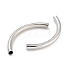 Brass Curved Tube Beads KK-B120-04D-P-2