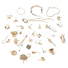 Random Mixed Brass Earring Hooks & Earring Stud KK-MSMC016-03-1