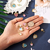 16Pcs 8 Styles Resin Pendants RESI-TA0002-14-5