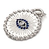 Brass Micro Pave Cubic Zirconia Pendants KK-K339-09P-2