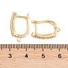 Rack Plating Brass Cubic Zirconia Hoop Earring Findings KK-S374-04G-04-3