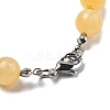 10mm Round Natural Yellow Jade Beaded Necklaces NJEW-F327-02B-04-3