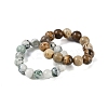 Round Natural & Synthetic Gemstone Beads Stretch Rings for Unisex G-C140-04-2