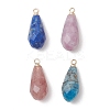 Natural Strawberry Quartz & Apatite & Lapis Lazuli & Lepidolite/Purple Mica Stone Pendants PALLOY-JF04925-1