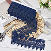 7.5 Yards Polyester Flower Lace Ribbon DIY-GO0001-77-7