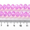 Baking Paint Transparent Glass Beads Strands DGLA-A034-J8MM-D05-4