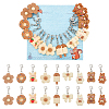 Flower/Ice Lolly/Bowknot Resin Pendant Locking Stitch Markers HJEW-AB00658-1