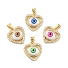 Brass Micro Pave Cubic Zirconia Pendants KK-B059-43G-1
