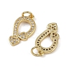 Brass Micro Pave Cubic Zirconia Pendants KK-I358-058B-G-2
