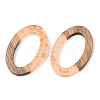Transparent Resin & Walnut Wood Pendants RESI-S389-022A-B-3