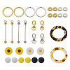DIY Sunflower Iron Beadable Bar Keychain Making Kits DIY-TA0010-21-1
