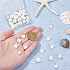 50Pcs 5 Styles Natural Freshwater Shell Connector Charms PALLOY-HS00009-3