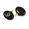 Natural Black Onyx(Dyed & Heated) Pendants X-KK-B157-42H-10-2