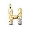 Brass Micro Pave Cubic Zirconia Pendants KK-B126-02G-H-1