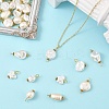 80Pcs 8 Styles ABS Plastic Imitation Pearl Pendants & Connector Charms PALLOY-YW00068-2