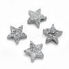 Electroplate Natural Druzy Quartz Charms G-P382-I05-1