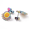 Ion Plating(IP) 304 Stainless Steel Stud Earring Findings EJEW-G338-02M-2