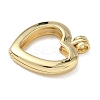 Heart Brass Locket Pendants KK-L257-05G-2