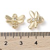 Brass Micro Pave Clear Cubic Zirconia Charms KK-G491-09G-3