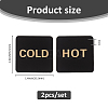 2Pcs Acrylic Cold and Hot Water Signs AJEW-WH0270-332-2