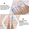 Round Wood Beads Pendant Decoration HJEW-OC00015-4