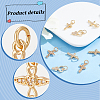 10Pcs 5 Styles Real 18K Gold Plated Brass Micro Pave Cubic Zirconia Pendants KK-PH0006-48-4