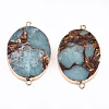 Assembled Bronzite and Aqua Terra Jasper Links connectors G-T111-06D-2