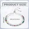 1Pc Brass Rhinestone Beads Slider Bracelets for Women BJEW-LP0002-29P-2