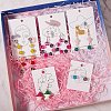 100Pcs 5 Style Cardboard Jewelry Display Cards CDIS-SZ0001-20-7