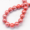 Pearlized Handmade Porcelain Round Beads X-PORC-S489-8mm-14-2