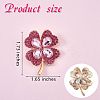 Cubic Zirconia Clover Brooch Pin JBR105C-3