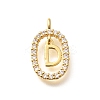 Brass Micro Pave Cubic Zirconia Pendants ZIRC-P123-01G-D01-1