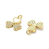 Brass Micro Pave Clear Cubic Zirconia Pendants KK-K365-05C-G-2
