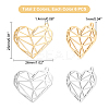 12Pcs 2 Colors 201 Stainless Steel Pendants STAS-DC0010-59-2