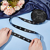 9 Yards Imitation Leather Ribbon with Platinum Plated Alloy Eyelets OCOR-AR0001-64A-4