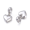 Non-Tarnish 304 Stainless Steel European Dangle Charms X-STAS-F243-39P-2