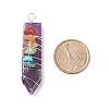 Chakra Natural Mixed Stone Big Pendants PALLOY-JF01907-3