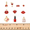 20Pcs 10 Styles Women Theme Alloy Pendants ENAM-FP0002-07-2