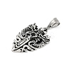 304 Stainless Steel Big Pendants STAS-F310-20AS-2